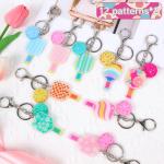 Shejdgart Pickleball Keychain Gifts for Women, 24PCS Dinkball Party Favors Decorations for Players, Aesthetic Pickleball Acrylic Keychain Bulk Gift for Sport Lover