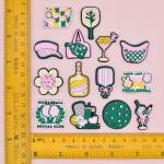 Pickleball Decorative PVC Charms Set, Sports Theme Accessories for Shoes Bracelet Wristband Party Favors Gifts Boys Kids Adults (Pickleball)