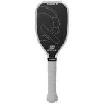 Pickleball Training Paddle -USAPA Approved Pickleball Trainer Practice Paddle, Raw Carbon Fiber Particle Paint Frosted Surface, Extra Long Handle, 16mm Core Sweet Spot Training,Gray