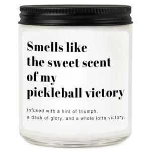 RIZOOCE Pickleball Gifts for Women Men, Pickleball Accessories, Lavender Scented Candle - Funny Gifts Pickleball for Lovers, Players, Fans, Sports
