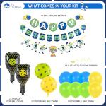 Pirese Pickleball Birthday Decorations, Pickleball Party Supplies with Happy Birthday Banner, Paddle & Pickleball Foil Balloons, Pickleball Party Decor, Pre-Strung Pickleball Decorations for Birthday