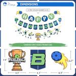 Pirese Pickleball Birthday Decorations, Pickleball Party Supplies with Happy Birthday Banner, Paddle & Pickleball Foil Balloons, Pickleball Party Decor, Pre-Strung Pickleball Decorations for Birthday