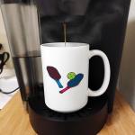ThisWear Gifts For Pickleball Lovers Pickleball Gear 15oz Ceramic Coffee Mug with Handle