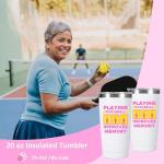 LUDUEIKSW Pickleball Gifts for Women, Funny Pickleball Birthday Gifts Basket for Wife Mom Grandma Aunt Sister Friends, PB Accessories Set with Hat Tumbler for Lady Player