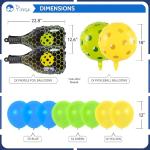 Pirese Pickleball Birthday Decorations, Pickleball Party Supplies with Happy Birthday Banner, Paddle & Pickleball Foil Balloons, Pickleball Party Decor, Pre-Strung Pickleball Decorations for Birthday