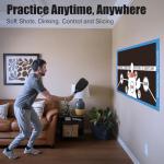 Pickleball Training Paddle -USAPA Approved Pickleball Trainer Practice Paddle, Raw Carbon Fiber Particle Paint Frosted Surface, Extra Long Handle, 16mm Core Sweet Spot Training,Gray