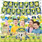 36Pcs Pickleball Birthday Party Decorations Party Supplies Includes Pickball Birthday Banner-Hanging Swirls-Cake Topper-Cupcake Toppers-Balloons for Pickball Party Favor Decorations