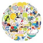 55PCS Pickleball Stickers Ball Game Stickers Love Pickleball Stickers Vinyl Waterproof Water Bottles Stickers Gifts for Sports Ball Lovers Skateboard Luggage Decorations (Pickleball)