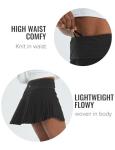 baleaf Tennis Skirts for Women High Waisted Skorts for Woman Golf Lightweight Athletic Workout with Shorts Pockets Black Medium