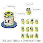 36Pcs Pickleball Birthday Party Decorations Party Supplies Includes Pickball Birthday Banner-Hanging Swirls-Cake Topper-Cupcake Toppers-Balloons for Pickball Party Favor Decorations