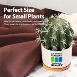 Loovelo Playing Pickleball Improves Memory Ceramic Succulent Plant Pot with Bamboo Tray Pickleball Gifts Pickleball Lovers Players Plant Lover 3.5 Inch White (No Plants)