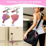 LUDUEIKSW Pickleball Gifts for Women, Funny Pickleball Birthday Gifts Basket for Wife Mom Grandma Aunt Sister Friends, PB Accessories Set with Hat Tumbler for Lady Player