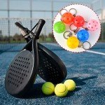 DLUGOPIS 12 Pieces Pickleball Ornament Gifts for Pickleball Lovers Pickleball Keychain Cute Pickleball Balls Bulk Mini Pickleball Keychain for Luggage Tags Sports Bag