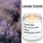 RIZOOCE Pickleball Gifts for Women Men, Pickleball Accessories, Lavender Scented Candle - Funny Gifts Pickleball for Lovers, Players, Fans, Sports