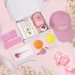 Pickleball Gifts Box for Women, Pink Pickleball Gift Accessories Set for Wife Mom Sister Friends, Cute and Funny PB Gift Basket with Tumbler Cap Keychain & More, Pickle Ball Match Gifts - 14Pcs