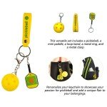 Pickleball Keychains - Mini Pickleball Ornaments for Pickleball Lovers Pickleball Keychain pickleball accessories gifts pickleball accessories women - Perfect Pickleball Gifts
