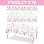 3PCS Pickleball Birthday Party Tablecloth Pickleball Player Themed Sports Birthday Party Decorations for Kids Girls Pink Coquette Preppy Pickleball Party Tablecover for Baby Shower Serve 3 Guests