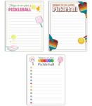 3pcs Pickleball Notepads, 150 Pages - Funny Things to Do After Pickleball Memo Pads, Easy to Tear, Cute Office Supplies, Pickleball Gifts for Women, Novelty Notepads for Fans & Players (Pickleball)