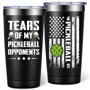 DOEARTE Pickleball Gifts for Men Women - Christmas Gifts for Pickleball Lovers - Great Pickleballs Gift Ideas for Birthday - 20oz Pickleballs Accessories Tumbler