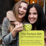 TILTECH Pickleball Mug – Realistic Pickleball-Shaped 16 oz Coffee Mug | Unique Gift for Pickleball Lovers | Funny Ceramic Coffee and Tea Cup, Sports Novelty Drinkware for Home & Office Decor