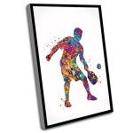 New York Sports Poster,Pickleball Player Man Watercolor Print Male Pickleball Gift Pickleball Art Wall Art Wall Decor Cricket Player Home Decor Boys Wall Art,16x24 Inch Framed Wall Art