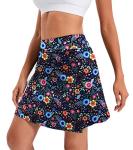 Oyamiki Women's Active Performance Skort Lightweight Skirt for Running Tennis Golf Workout Sports Printing M