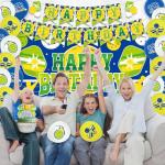 Pickleball Birthday Party Decoration - Include Happy Birthday Banner, Backdrop, Cake Toppers and Balloons, Pickleball Party Supplies for Boys Girls Baby Shower Party