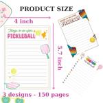 3pcs Pickleball Notepads, 150 Pages - Funny Things to Do After Pickleball Memo Pads, Easy to Tear, Cute Office Supplies, Pickleball Gifts for Women, Novelty Notepads for Fans & Players (Pickleball)