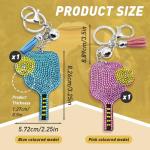 Iffitya 2PCS Pickleball Keychains - Mini Pickleball Ornaments Gift for Pickleball Lovers Pickleball Keychain with 2 Colors - Perfect Pickleball Gifts