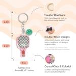 YOPPIX 12PCS Pickleball Keychain Gifts for Women, Pickleball Party Gifts Decorations for Players Sports Lovers Team Party Favors