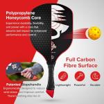 AirBlades Peacemaker Pickleball Paddle – USAPA Approved, T700 Carbon Fiber, Patented Slopehandle, Honeycomb Core, Friction Paint, Edgeless Design, Thermoformed, Deluxe Carry Case