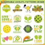 A1diee Funny Pickleball Sticker Roll - 1000Pcs Pickleball Lovers Pickle Paddle Gifts Sports Themed Waterproof Vinyl Aesthetic Decals Gifts for Teens Water Bottles Scrapbook Laptop Luggage Tumbler