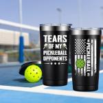 DOEARTE Pickleball Gifts for Men Women - Christmas Gifts for Pickleball Lovers - Great Pickleballs Gift Ideas for Birthday - 20oz Pickleballs Accessories Tumbler
