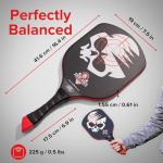 AirBlades Peacemaker Pickleball Paddle – USAPA Approved, T700 Carbon Fiber, Patented Slopehandle, Honeycomb Core, Friction Paint, Edgeless Design, Thermoformed, Deluxe Carry Case