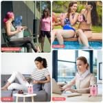 12oz Pink Women Pickleball Stemless Wine Tumbler, Insulated Stainless Steel Cup, Sports Drinkware with Crown Design,Funny Pickleball Gifts for Mom Players Fans Teammates, Birthday Mother’s Day Gift