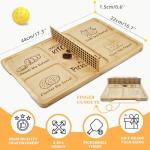 DWATAN Pickleball Court Charcuterie Board with Net, Funny Valentine's Day Pickleball Gifts for Men & Women, 2-in-1 Bamboo Serving Tray & Cutting Board, Pickleball Kitchen Decorations
