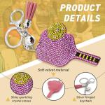 Iffitya 2PCS Pickleball Keychains - Mini Pickleball Ornaments Gift for Pickleball Lovers Pickleball Keychain with 2 Colors - Perfect Pickleball Gifts