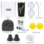 LUDUEIKSW Pickleball Gifts for Men, Pickleball Gifts Set for Him, Unique Pickle Accessories Basket with Hat Tumbler for Dad Grandpa Husband Uncle Brother Friends
