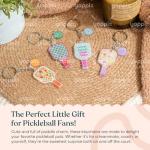 YOPPIX 12PCS Pickleball Keychain Gifts for Women, Pickleball Party Gifts Decorations for Players Sports Lovers Team Party Favors