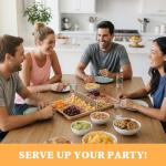 DWATAN Pickleball Court Charcuterie Board with Net, Funny Valentine's Day Pickleball Gifts for Men & Women, 2-in-1 Bamboo Serving Tray & Cutting Board, Pickleball Kitchen Decorations