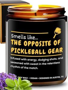 Funny Pickleball Candle, Pickleball Gifts for Girls Teenager, Cool Sports Themed Gift Ideas for Players, Coach, Teens, Teams, Athletes, Moms, Christmas, Birthday, Special Occasions, Gift-Ready