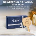 Pickleball Paddle Drink Coasters Set of 4 – Funny Excuses Gift for Pickleball Lovers, Men & Women – Premium Birch Wood Coasters, Gift-Ready Box for Birthdays, Mother’s & Father’s Day, or Game Nights