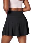 Ewedoos Tennis Skirt Womens Skorts with Pockets Shorts Tennis Skirts for Women Athletic Golf Running Pickleball Black