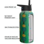 32oz Pickleball Water Bottle Insulated Vacuum Stainless Steel Tumbler Travel Mugs With Straw for Game Sport,Pickleball Accessories