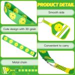 Eyourlife 12Pcs Pickleball Ribbon Keychain, 5.5 in Pickleball Wristlet Lanyard keychain With 2.75 in PVC DIY Name Id Pickleball Card For Boys Girls Pickleball Sports Eenthusiast Game Day Team Gift