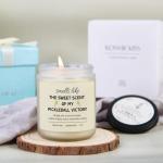 Kosmickiss Pickleball Gifts for Women Men-Unique Pickle Ball Accessories-Handmade Lavender Scented Soy Wax Candle-Funny Sports Gift for Pickleball Lovers, Players, Athletes, Friends