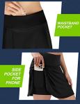 Ewedoos Tennis Skirt Womens Skorts with Pockets Shorts Tennis Skirts for Women Athletic Golf Running Pickleball Black