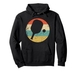 Retro Pickleball Paddle Hoodie Sweatshirt