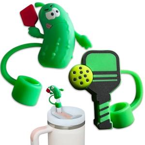 Pickleball Drink Toppers – Silicone Dust-Proof Cup Covers for 30 & 40oz Tumblers, Cute Court-Themed Accessories & Gifts, BPA-Free Reusable Sip Protectors