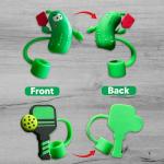 Pickleball Drink Toppers – Silicone Dust-Proof Cup Covers for 30 & 40oz Tumblers, Cute Court-Themed Accessories & Gifts, BPA-Free Reusable Sip Protectors